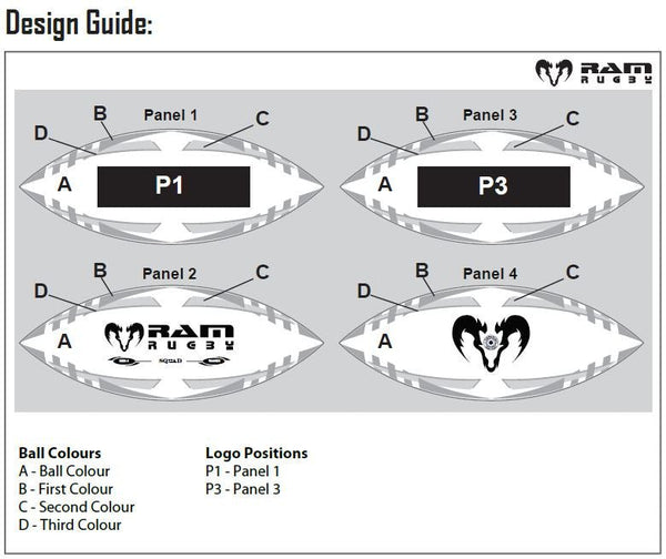 Ram Rugby-Custom Training Balls - 14 week delivery
