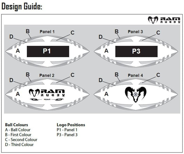 Ram Rugby-Custom Training Balls - 8 week delivery