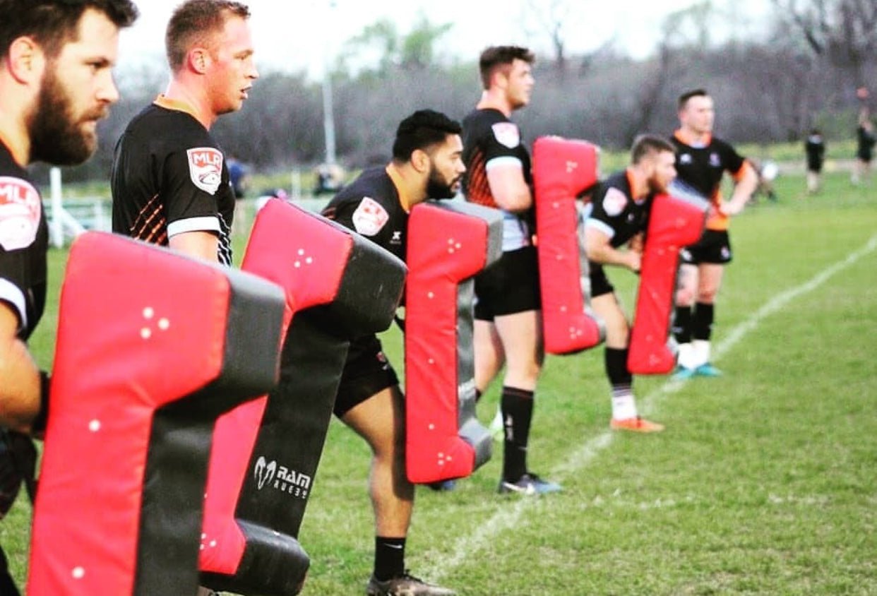 Ram Rugby-Double Wedge Hit Shields