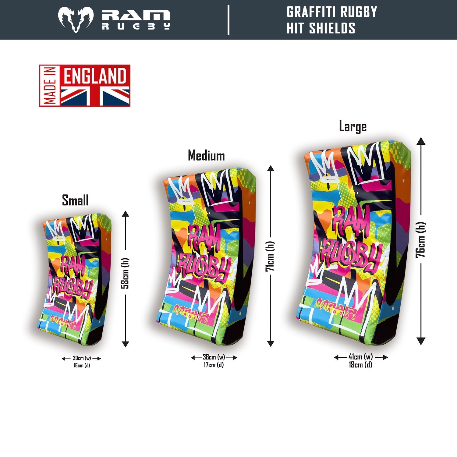 Ram Rugby-Graffiti Design Hit Shields