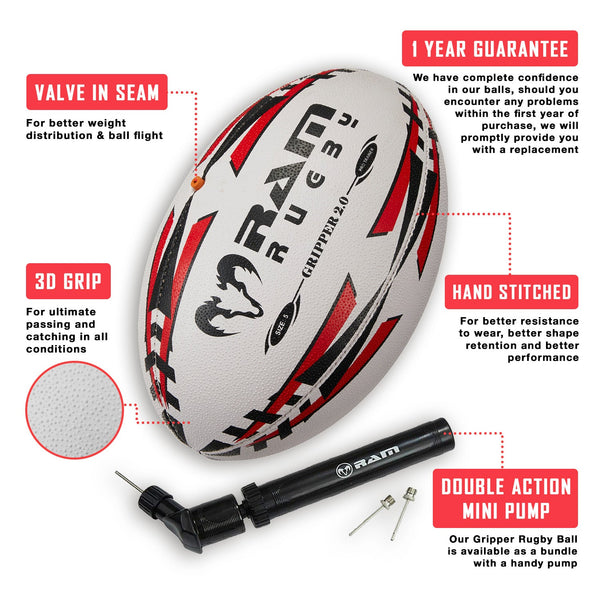Ram Rugby-Gripper 2.0 - Pro Trainer Ball