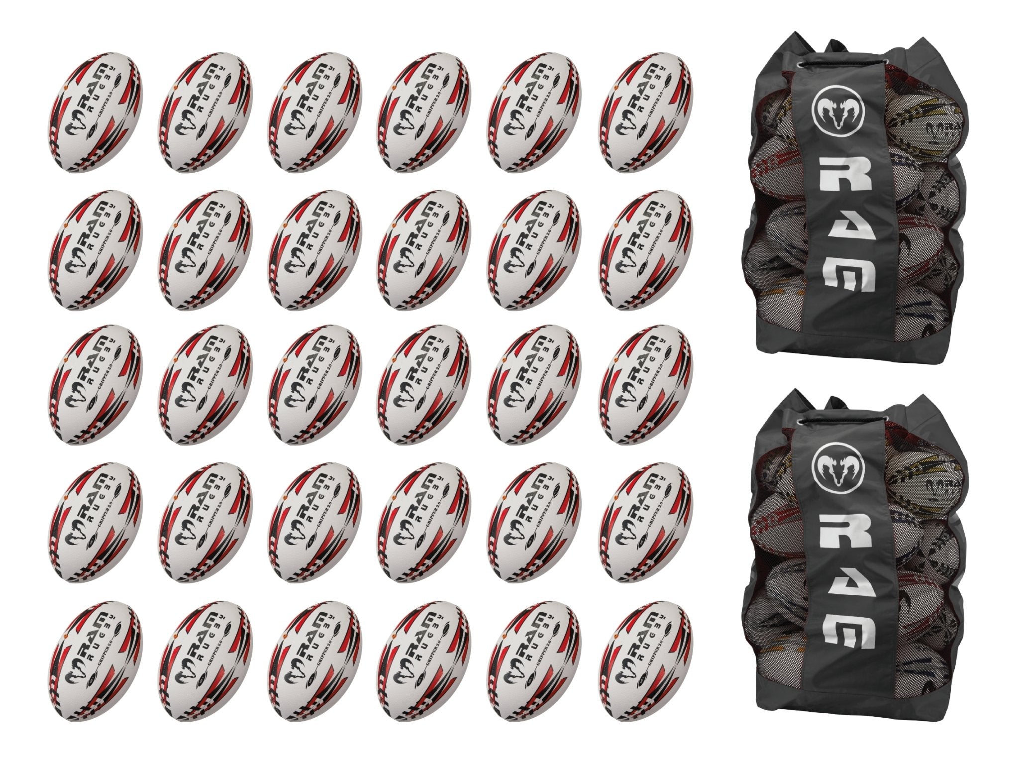 Gripper 2.0 Pro Trainer Ball Bundle - 30 x balls and 2 bags