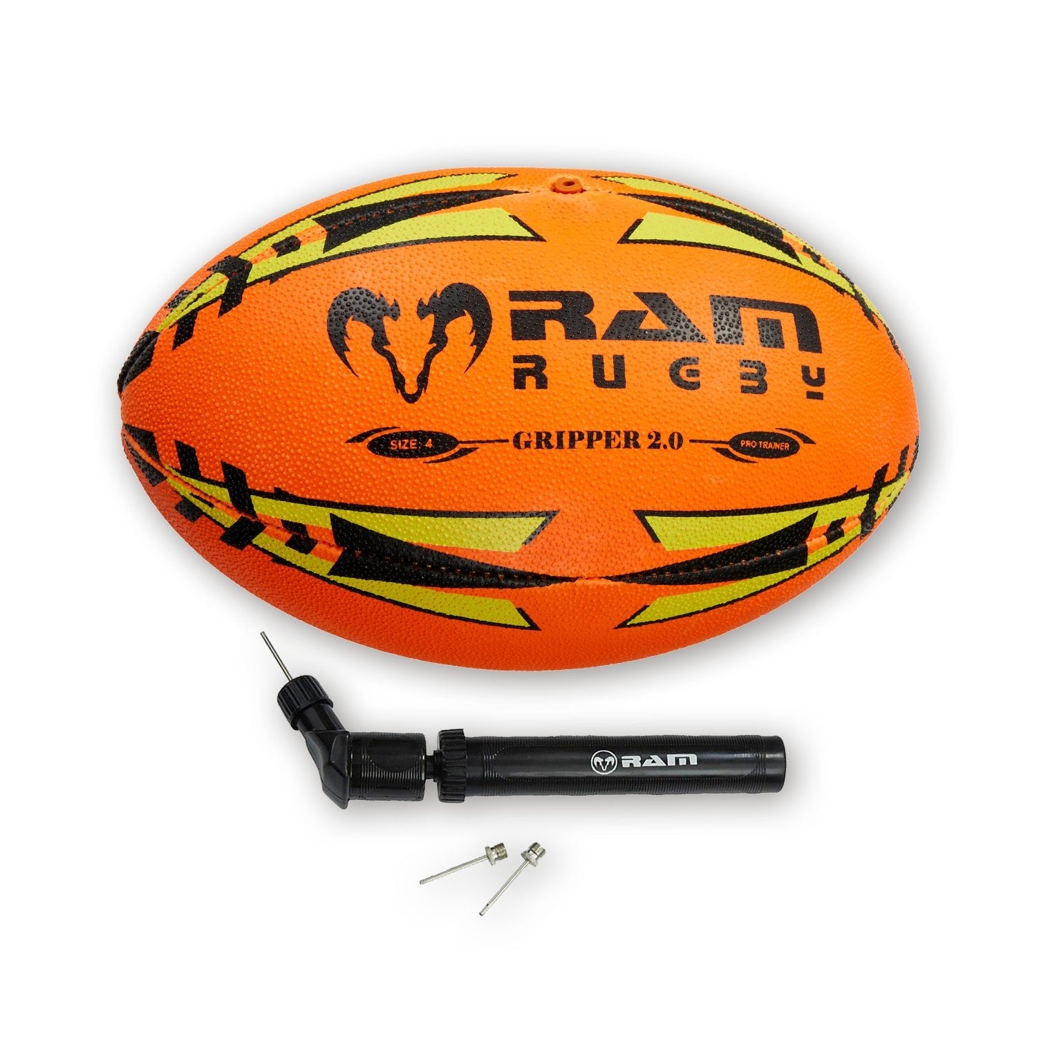 Precision Momentum Rugby Training Ball, Premium Rubber, Hand-Stitched, All-Weather Grip, Extra Strong, Ideal For Clubs And Schools, White|Black|Blue, Size 4, Balls - Canada