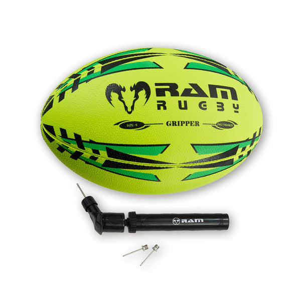 Ram Rugby-Gripper 2.0 - Pro Trainer Ball - Neon