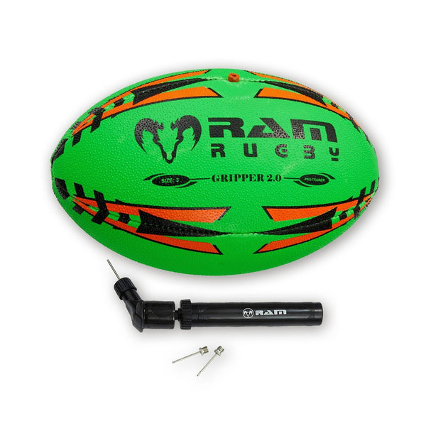 Ram Rugby-Gripper 2.0 - Pro Trainer Ball - Neon