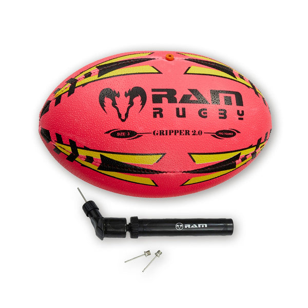 Ram Rugby-Gripper 2.0 - Pro Trainer Ball - Neon