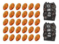 30 x Gripper 2.0 Hybrid - Pro Trainer Neon Rugby Ball Bundle