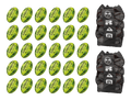 30 x Gripper 2.0 Hybrid - Pro Trainer Neon Rugby Ball Bundle