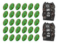 30 x Gripper 2.0 Hybrid - Pro Trainer Neon Rugby Ball Bundle