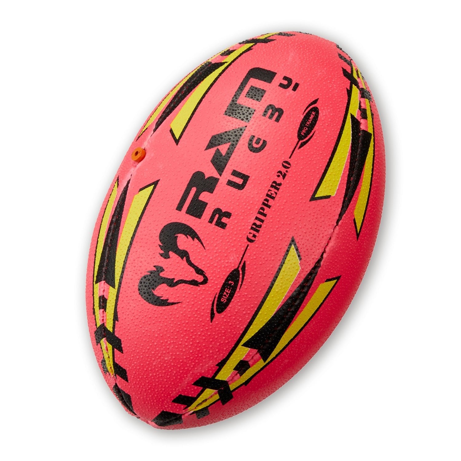 Ram Rugby-Gripper 2.0 Pro Trainer Neon Pink Ball Bundle - 30 x balls and 2 bags