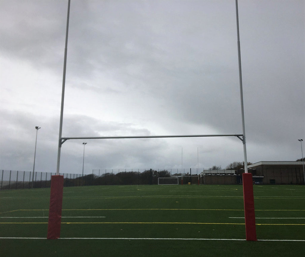 Rugby Goal Posts - 11m (or 35ft) Aluminium Hinged