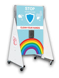 Portable Free Standing Sanitiser Station