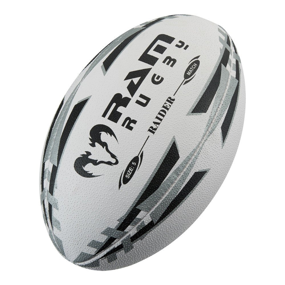Ram Rugby-Raider 2.0 Black Match Ball Bundle - 15 x balls and bag