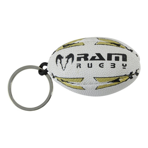 Ram Rugby-Rugby Ball Key Ring - Rubber
