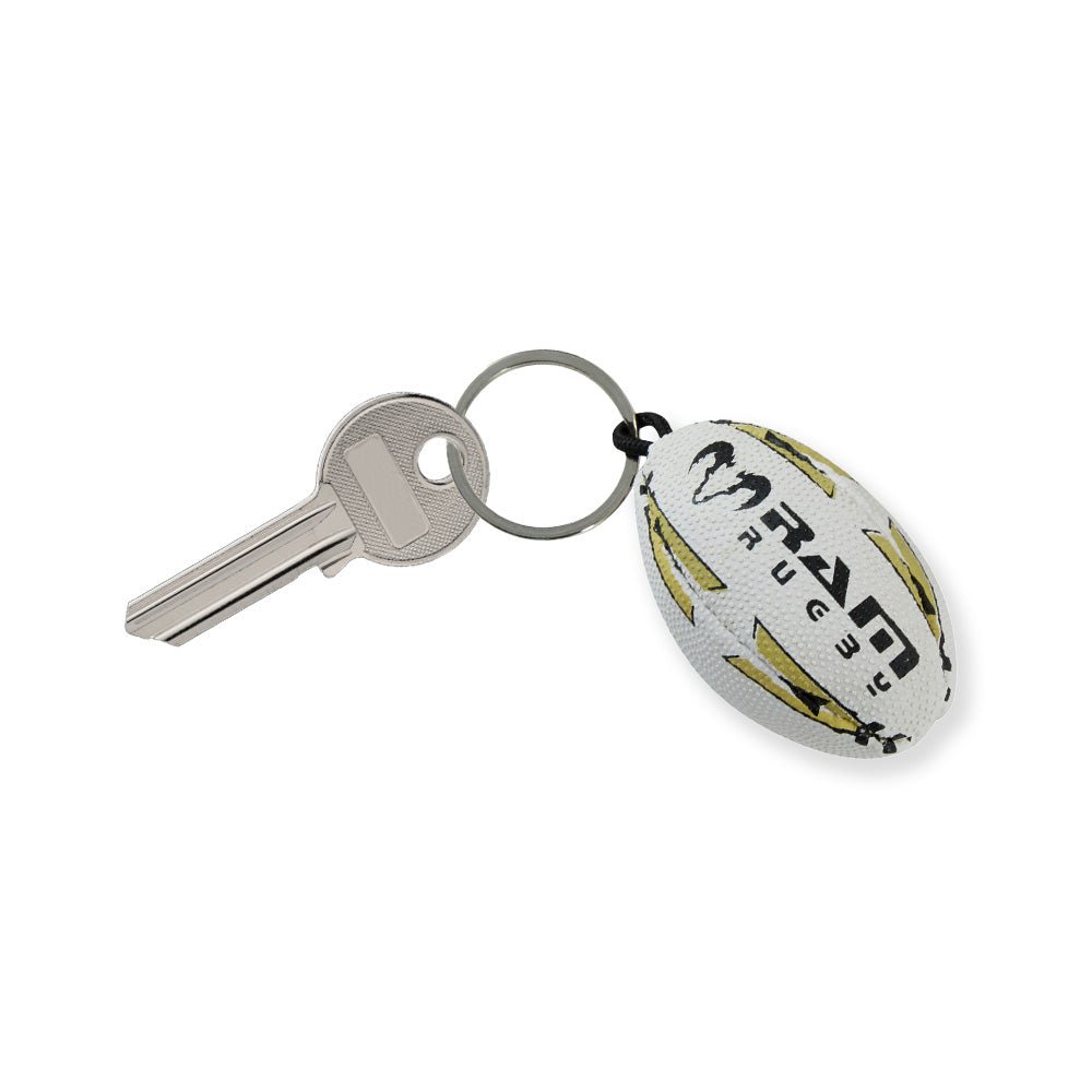 Ram Rugby-Rugby Ball Keyring - Rubber