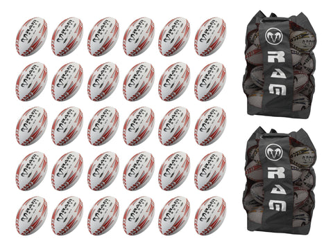 Ram Rugby-Squad Trainer Ball Bundle - 30 x balls and 2 bags