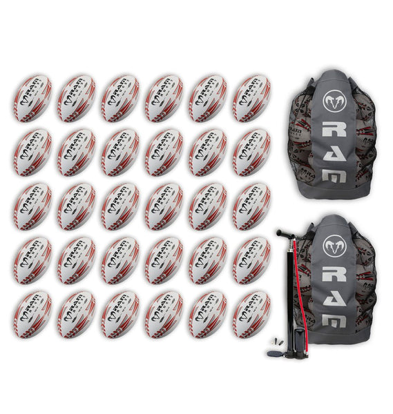 Ram Rugby-Squad Trainer Ball Bundle - 30 x balls and 2 bags