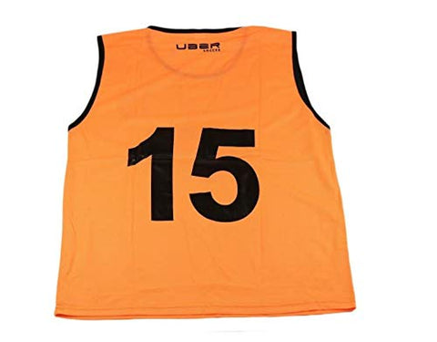 Ram Rugby-Uber Soccer Numbered Training Bibs - Mesh Polyester - Set of 15