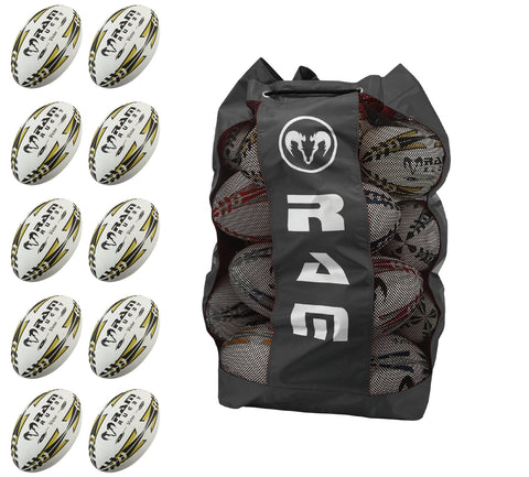 Ram Rugby-Victor 2.0 Elite Match Ball Bundle - 10 x balls and bag