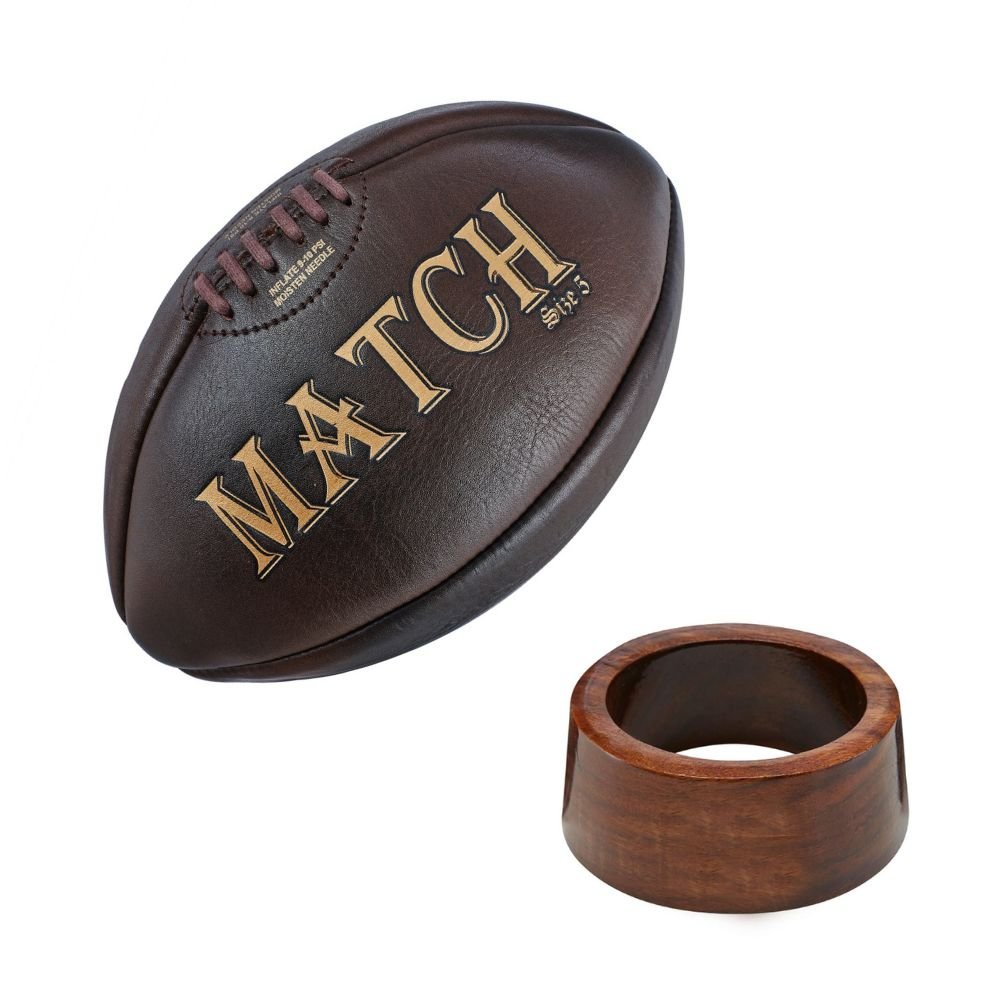 RAM VINTAGE RUGBY ラグビーボール Size 5 Vintage Style Leather Rugby Ball - Ram Rugby