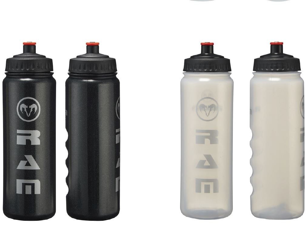 Water Bottles Black or Clear Ram Rugby