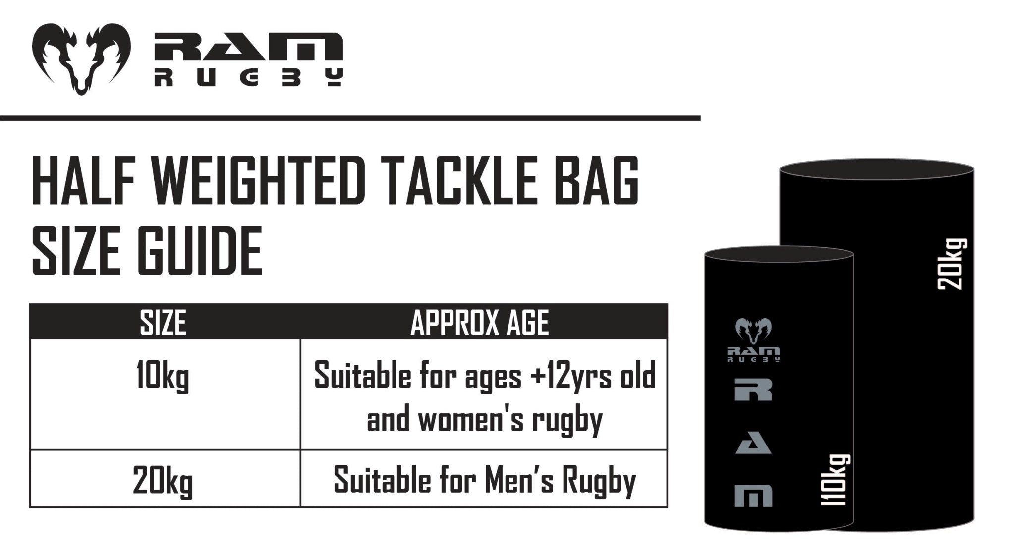 Ram Rugby-Weighted Half Tackle Bags